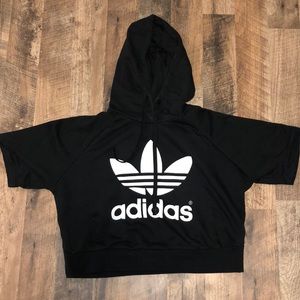 Adidas Crop Short Sleeve Sweatshirt
